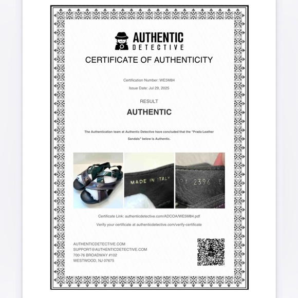 Prada Leather Sandals – Made in Italy EU 38 - Picture 10 of 10